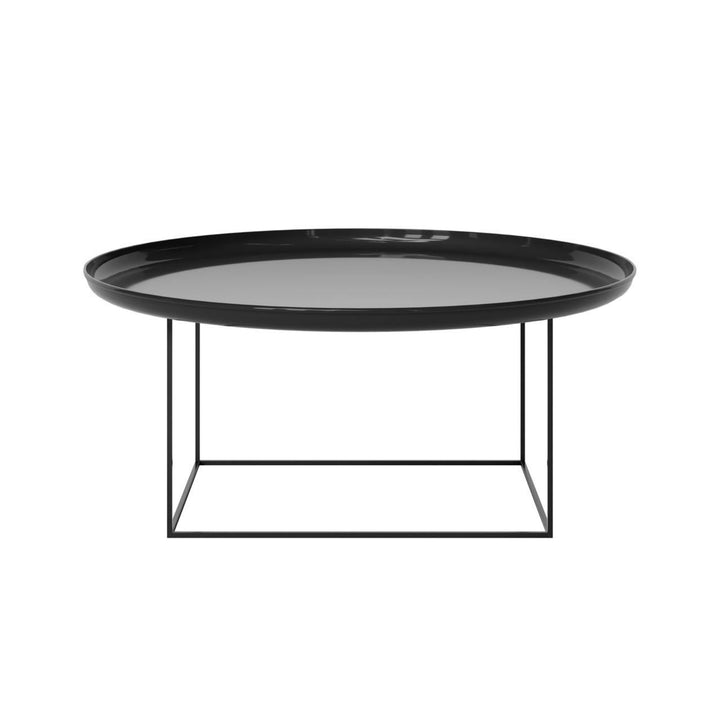 NORR11 Duke Couchtisch Ø90, Lackiert/Obsidian schwarz