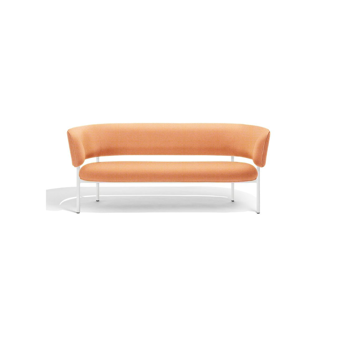 Møbel Copenhagen FONT Outdoor Lounge Sofa - Pfirsich/Weißes Gestell