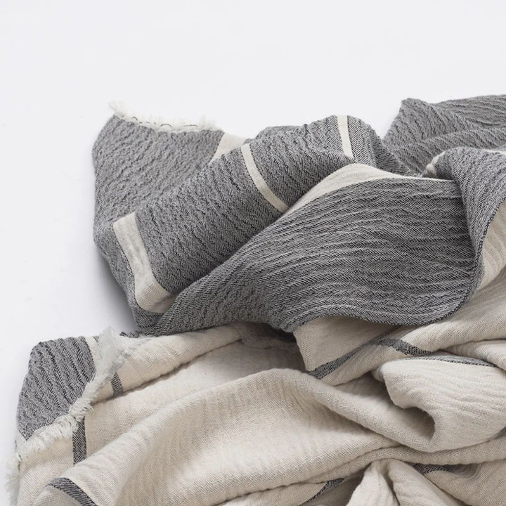 Kristina Dam Studio Architecture Throw, Off White/ Black Melange