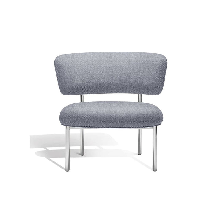 Møbel Copenhagen FONT Outdoor Sessel - Gestreift Blau-Weiß/Galvanisierter Stahlrahmen