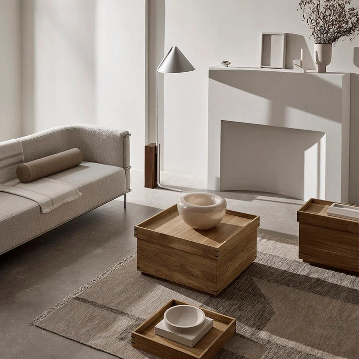 Kristina Dam Studio Contemporary Kelim Rug L, Rohweiß/Grau