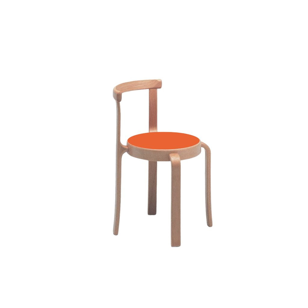 Magnus Olesen 8000 Kinderstuhl, Buche/Orange Linoleum