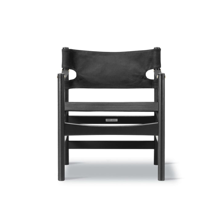 Fredericia Furniture Canvas 2021 Stol af Børge Mogensen - Sortlakeret eg / Sort Canvas