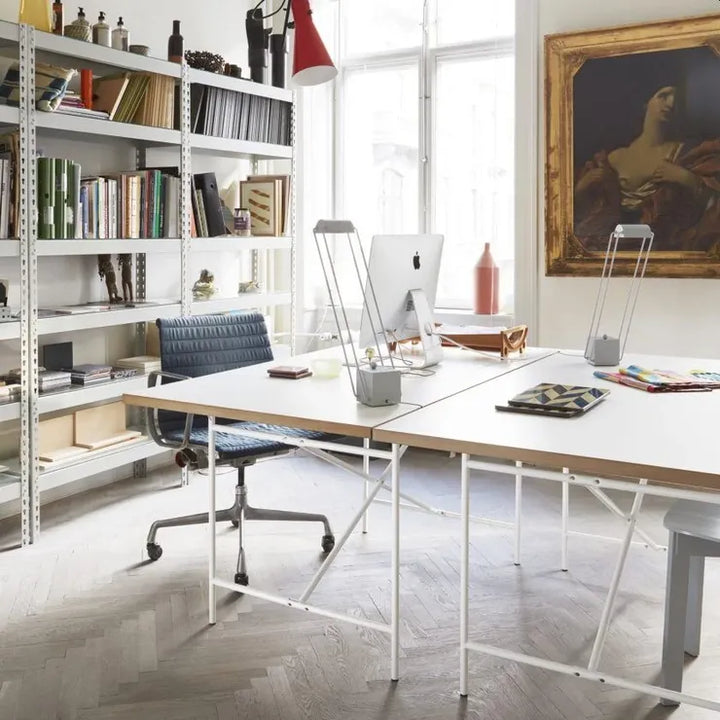 Egon Eiermann Tisch, 160x80 cm, Weiß / Weiß