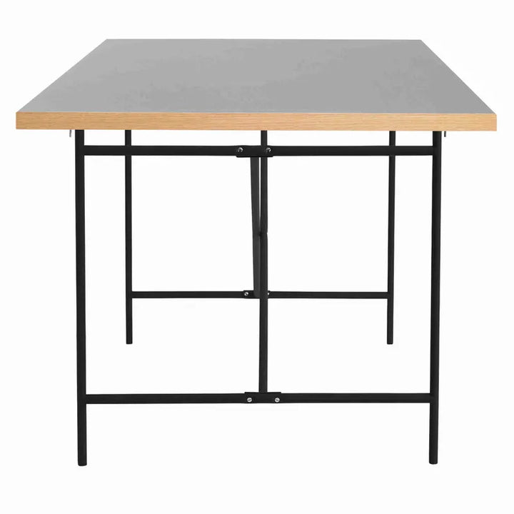 Bord, 120x80 cm, Grau / Schwarz