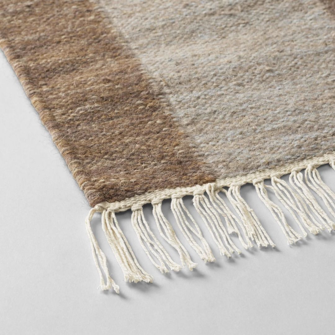 Kristina Dam Studio Contemporary Kelim Rug S, Råhvid/Brun