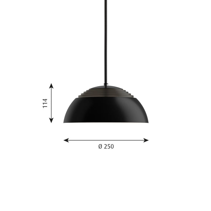 Louis Poulsen AJ Royal, Pendel LED Ø250, Sort