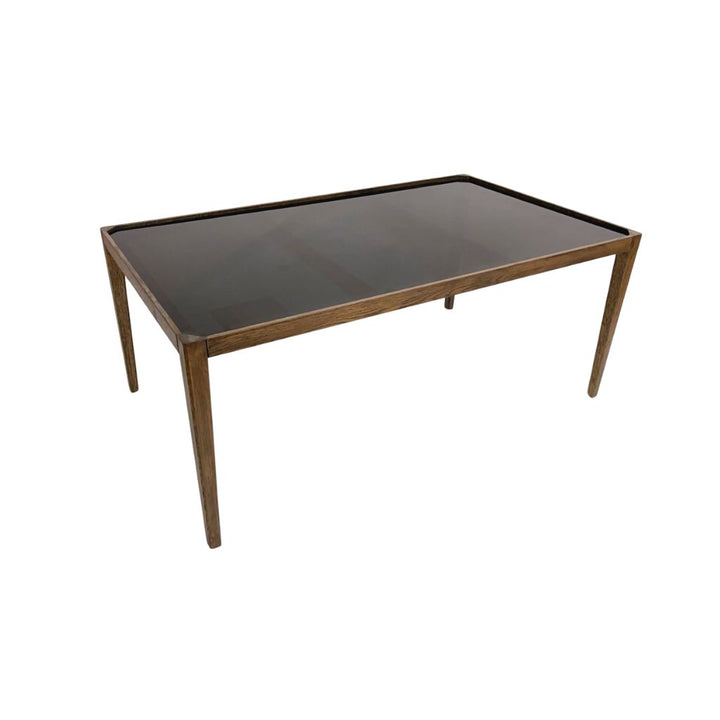 Haslev Facet Couchtisch 120x70, Rauchige Eiche / Dunkles Glas