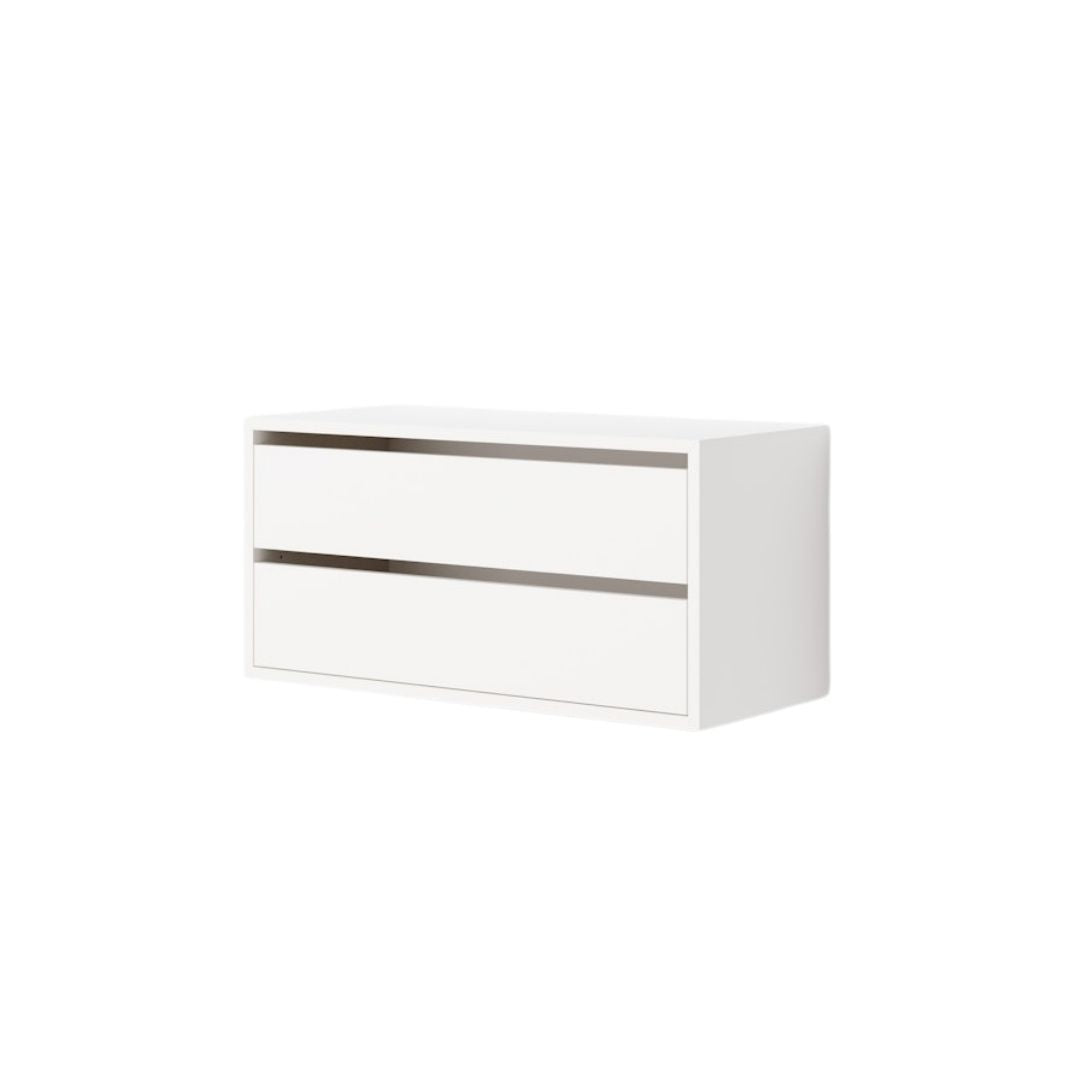 New Works Cabinet niedriger Schrank mit Schubladen, Weiß