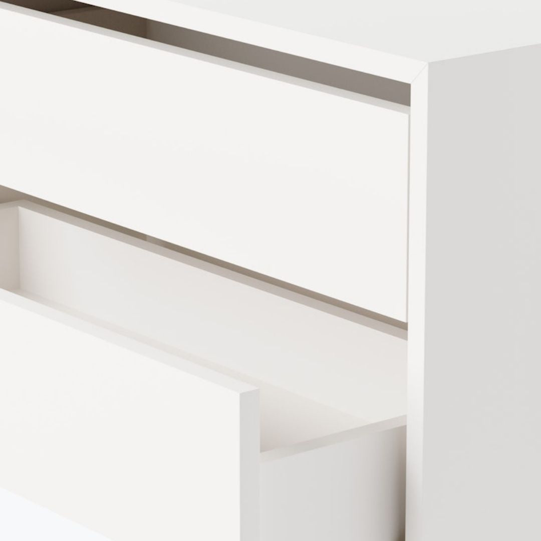 New Works Cabinet niedriger Schrank mit Schubladen, Weiß