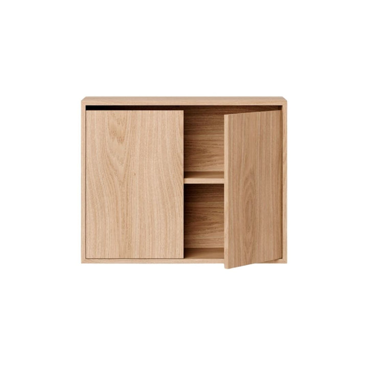 New Works Cabinet Hochschrank mit Türen, Eiche