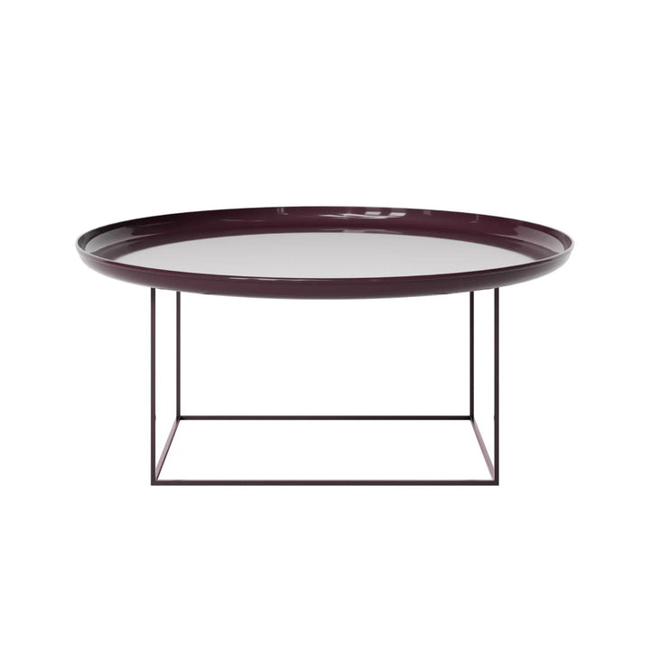 NORR11 Duke Couchtisch Ø90, Lackiert/Maroon rot