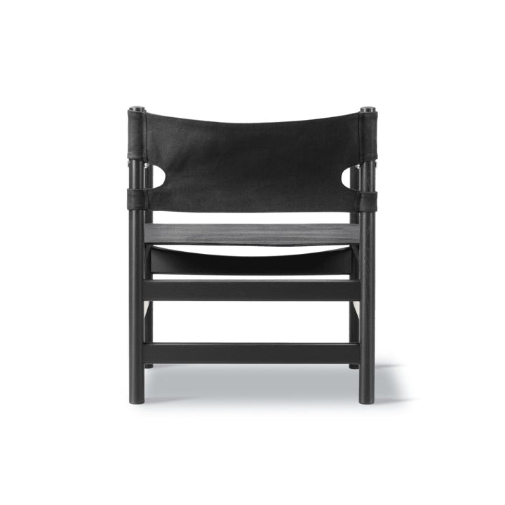 Fredericia Furniture Canvas 2021 Stol af Børge Mogensen - Sortlakeret eg / Sort Canvas