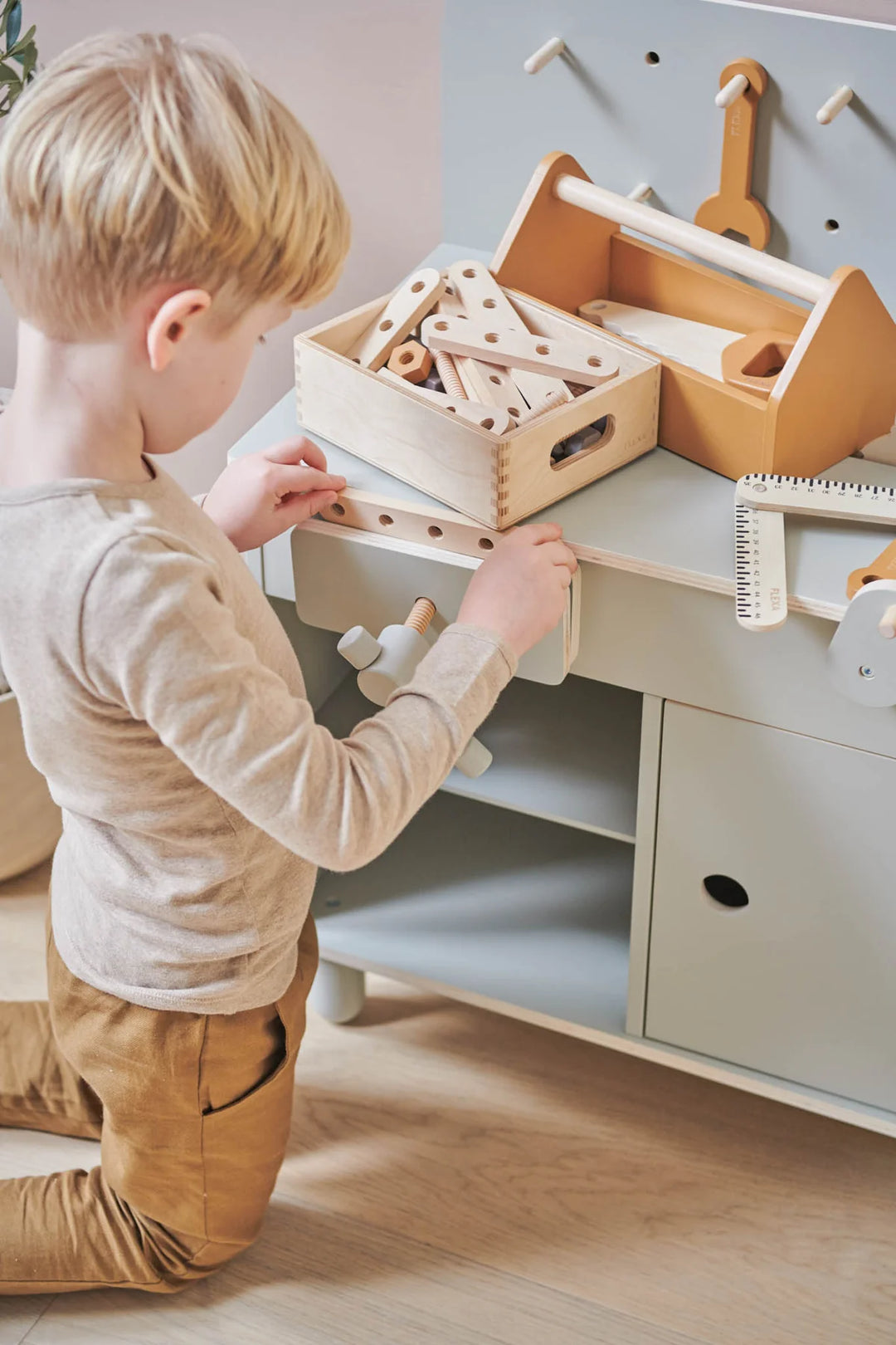 FLEXA Play Werkzeugkiste, Senf