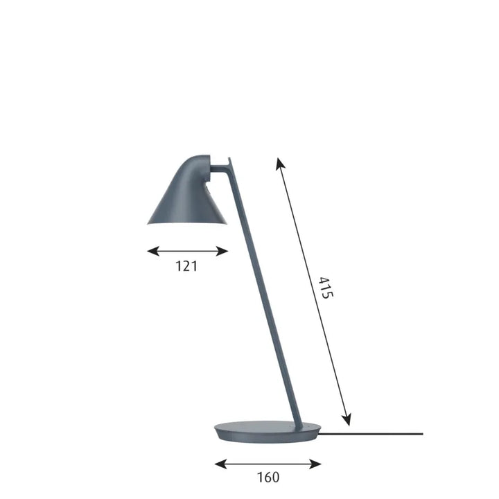 Louis Poulsen NJP Mini Bordlampe, Petroleumsblå