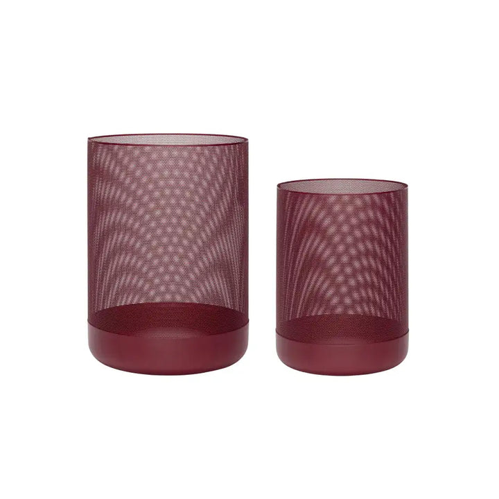 Hübsch Edge Körbe Burgundy (2er-Set)