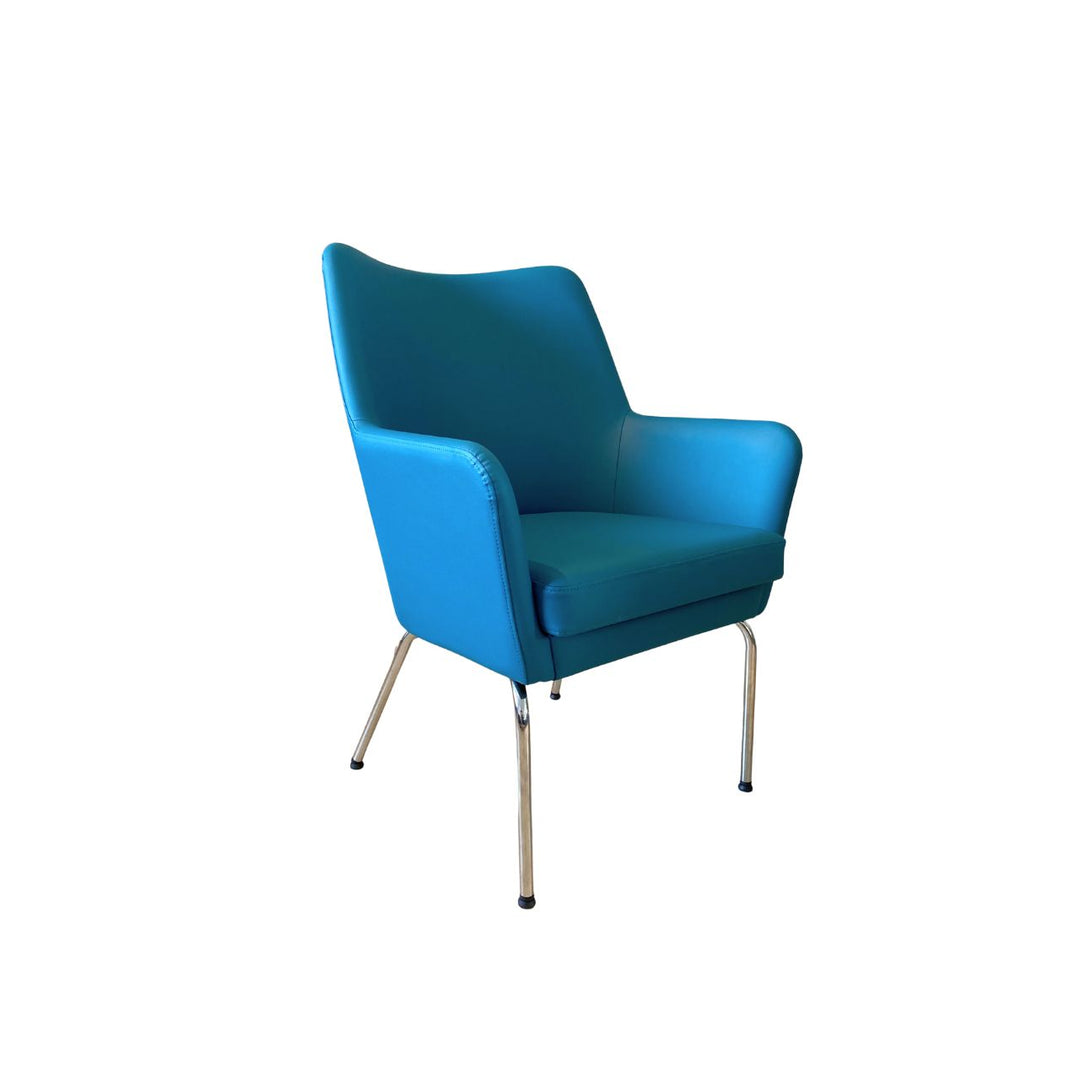 Skipper Furniture Uni Loungestol Lav, Turkis / Krom