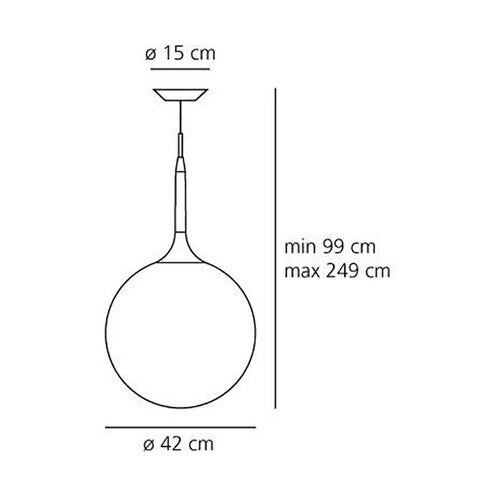 Artemide Castore 42 Pendelleuchte, Weiß