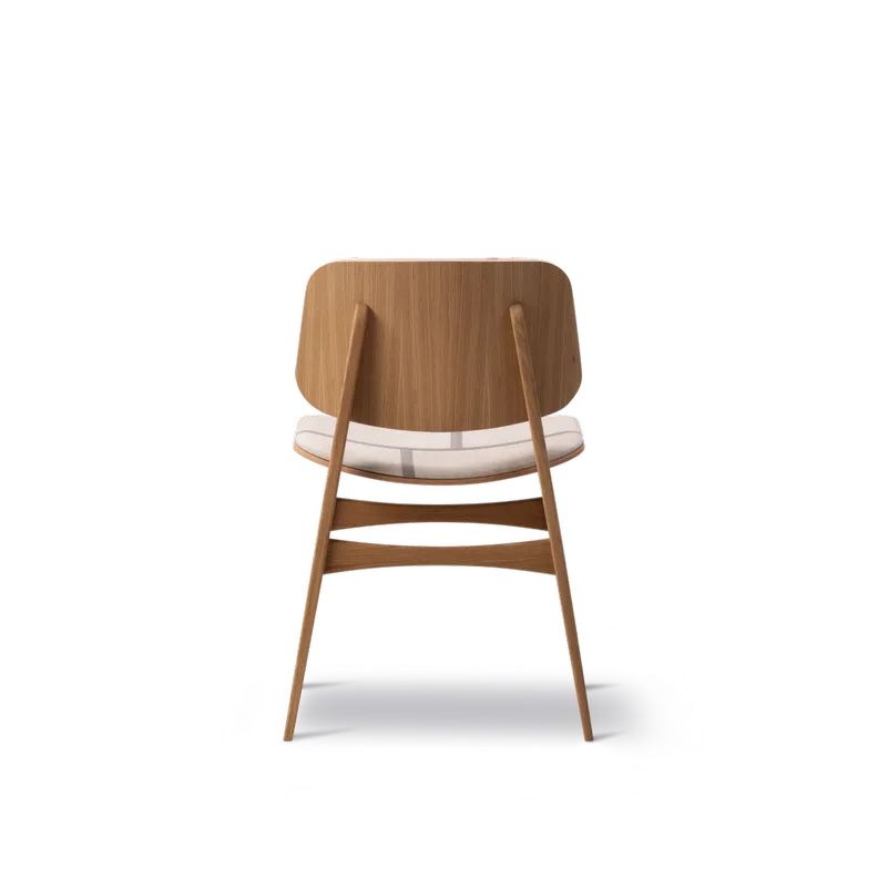 Fredericia Søborg Stuhl 3052 von Børge Mogensen – Sheworks Ribbon Sand / Eiche Öl
