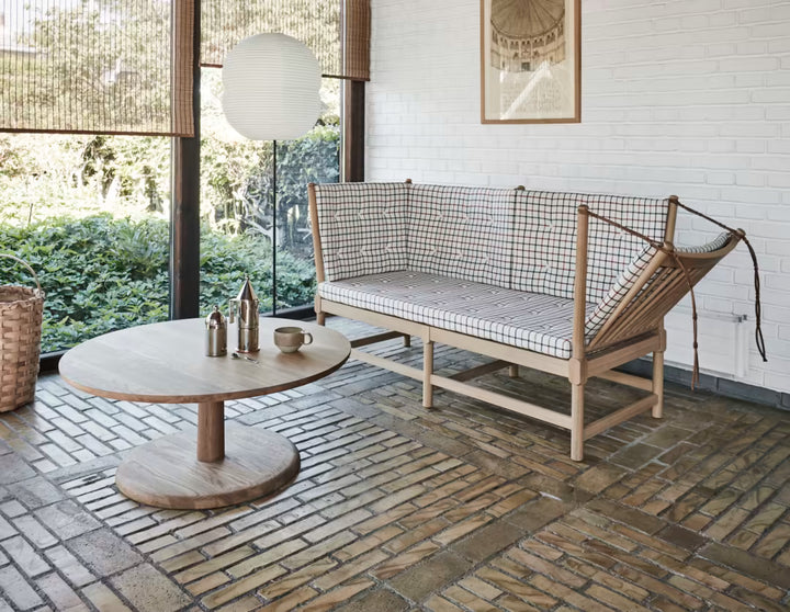 Fredericia Kinderbettsofa 1789 von Børge Mogensen Rechts – Dunkelblau (Bardal 780) / Eiche Seife