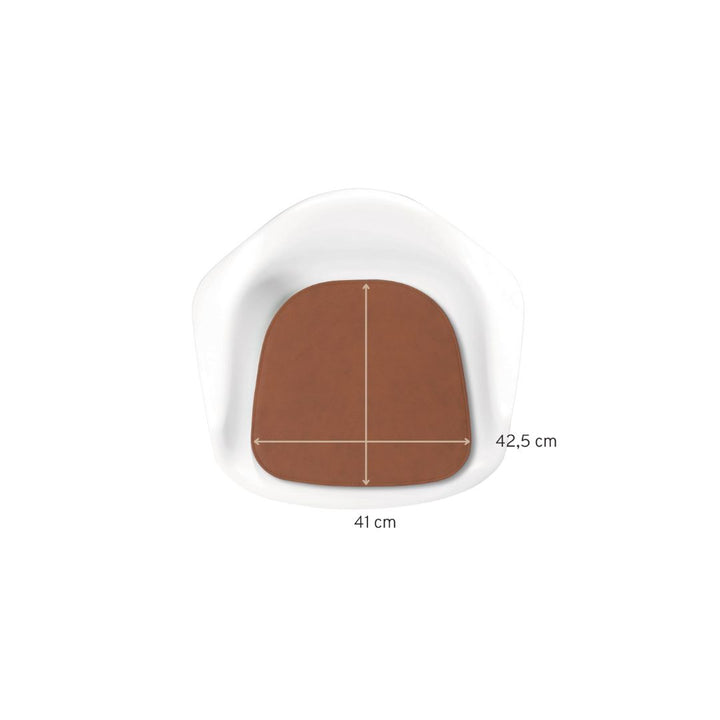 Bent Hansen Sitzkissen für Eames DAR Stuhl von Varier - Braun Leder