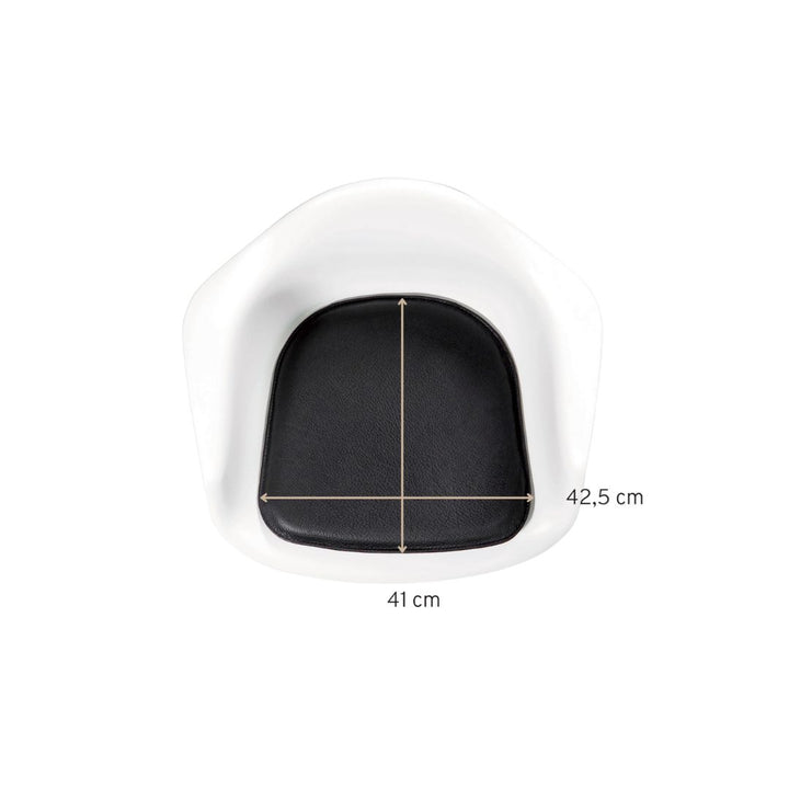 Bent Hansen Sitzkissen für Eames DAR Stuhl von Varier - Schwarzes Leder