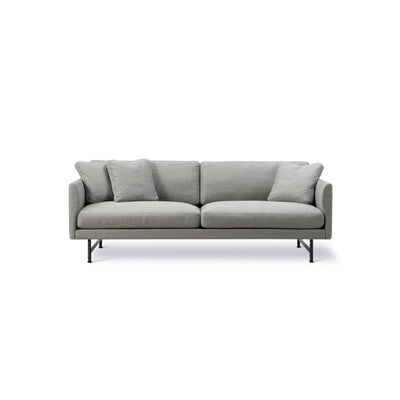 Fredericia Calmo 2 pers. Sofa Model 5652, L200 cm - Grå (Sunniva 242) / Sort metal