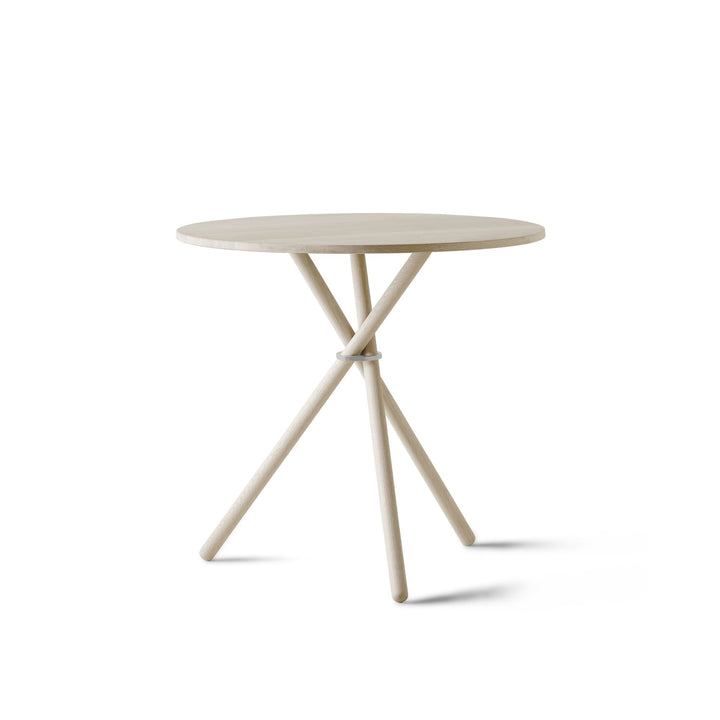 Eberhart Aldric Café-Tisch, helle Birke / Stahl