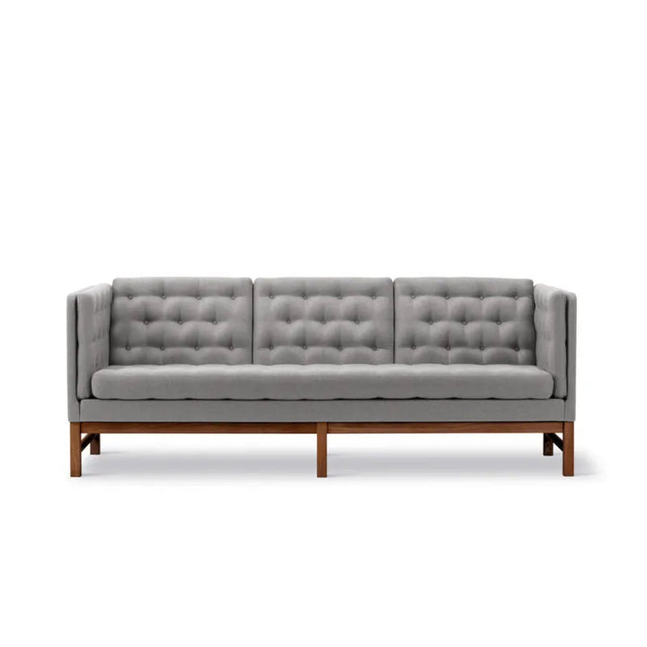 Fredericia EJ315 Sofa 3 pers. - Grå (Foss 372) / Valnød sokkel