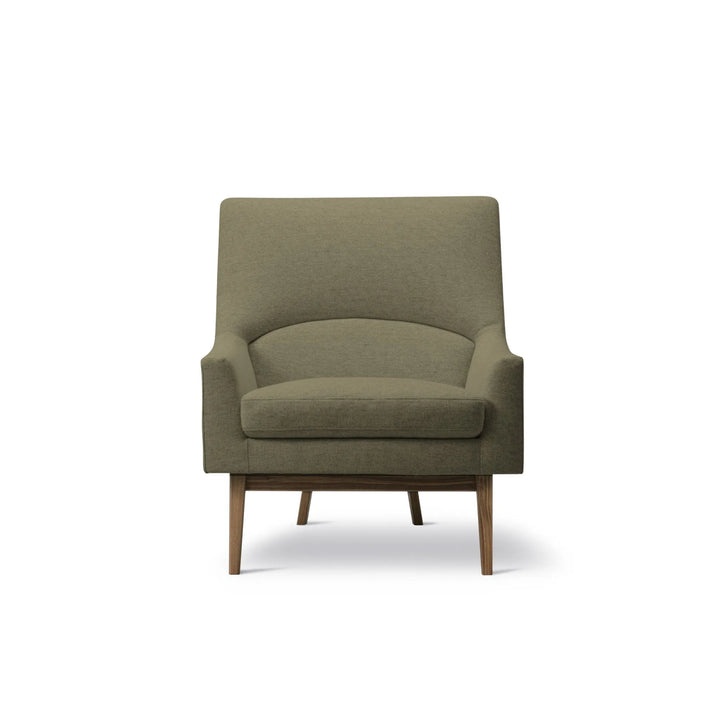 Fredericia A-Chair Sessel – Grün Cobblestone M448/10 / Walnuss