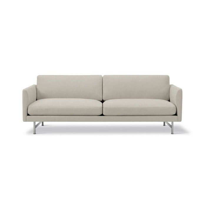 Fredericia Calmo Modell 5652 2-Sitzer-Sofa, 95 cm Kissen – Ecriture 0130 / Mattchrom