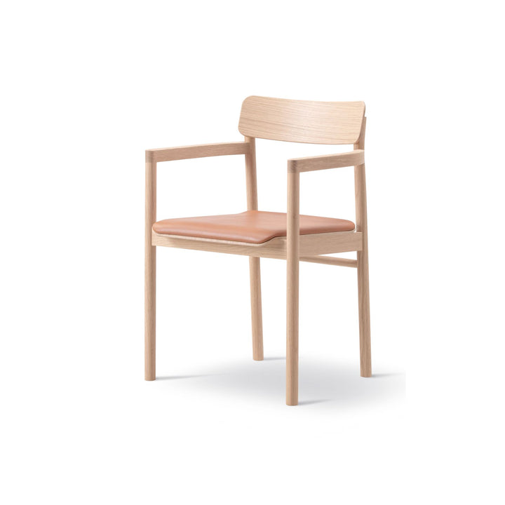 Fredericia Post Chair Sitzpolster – Esche / Leder Max 91 Nutshell