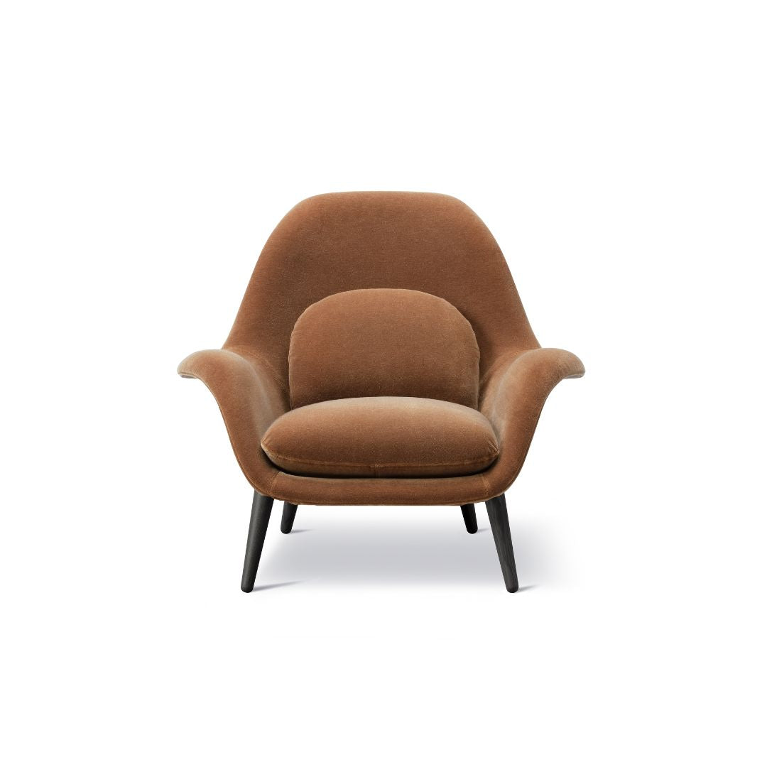 Fredericia Swoon Lounge 1770 – Hellbrauner Velours (Harald 343) / Schwarze Eiche