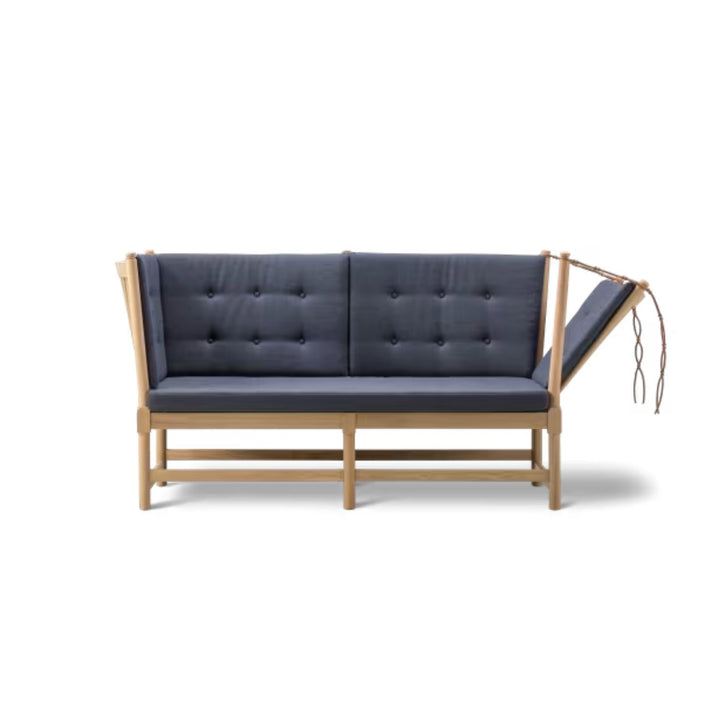 Fredericia Kinderbettsofa 1789 von Børge Mogensen Rechts – Dunkelblau (Bardal 780) / Eiche Seife