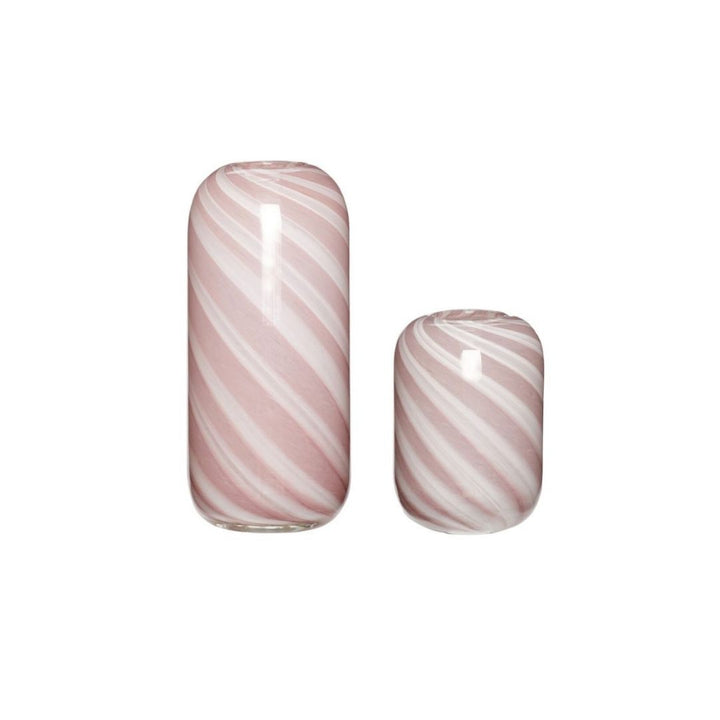Hübsch Candy Vasen Rosa (2er-Set)