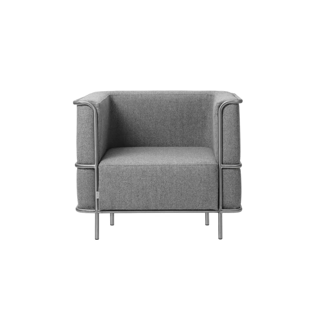 Kristina Dam Studio Modernist Lounge Chair, Lysegrå