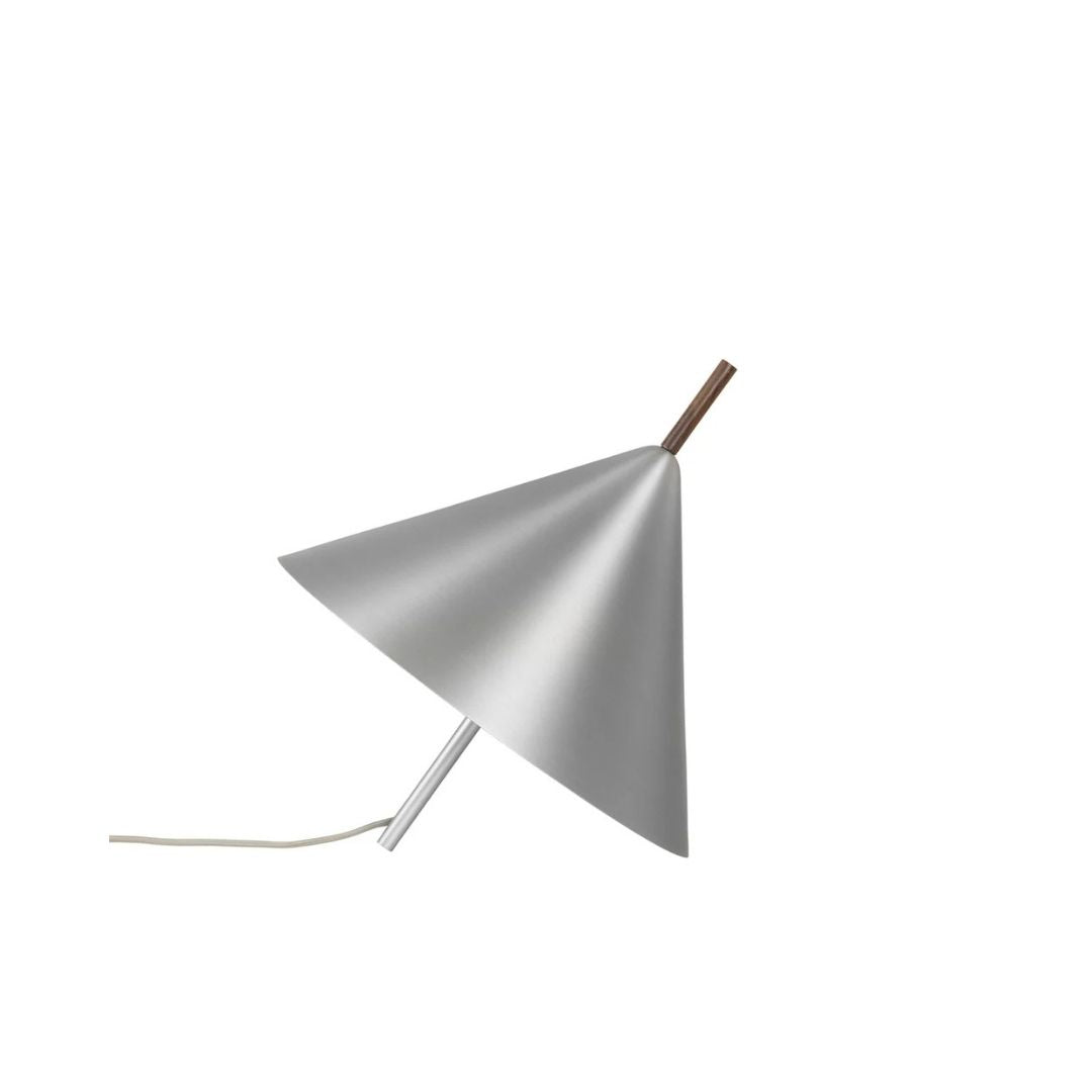 Kristina Dam Studio Cone Spinning Top Lampe, Gebürstetes Aluminium