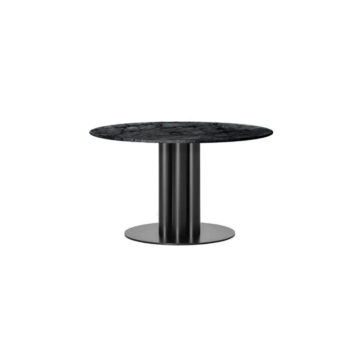 LOUISE ROE Roundabout Couchtisch Ø90 gerade Kante, Schwarz Marmor/Schwarz