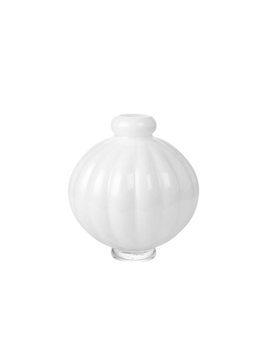 LOUISE ROE Balloon Vase 01, Opal White, H25 cm