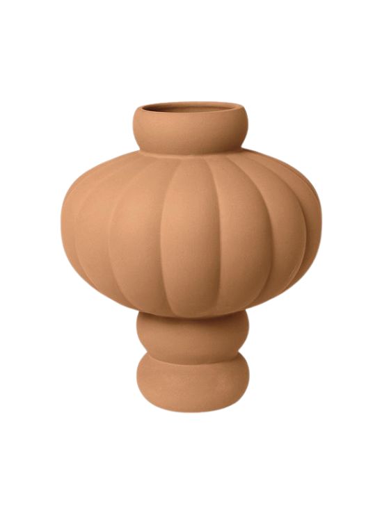 LOUISE ROE Ballonvase 03, Sandfarben Ocker, H40 cm