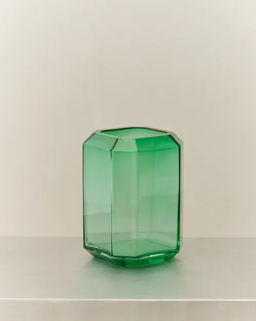 LOUISE ROE Jewel Vase Medium H20, Grün