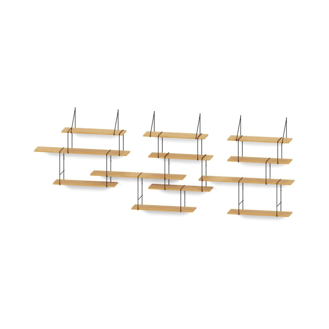 Studio Hausen Link Regal-Set TRIO Eiche / Schwarz