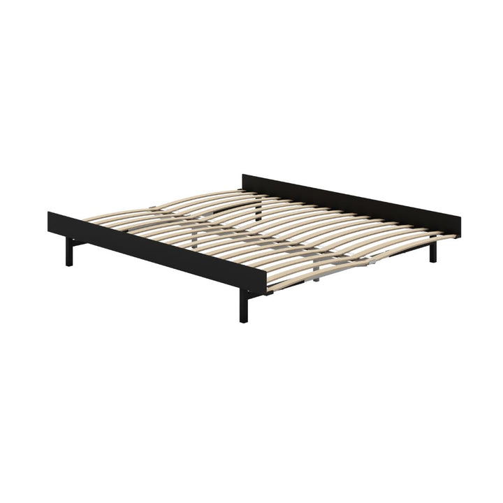 MOEBE Bett Low 120–180 cm Bettrahmen  – Schwarz
