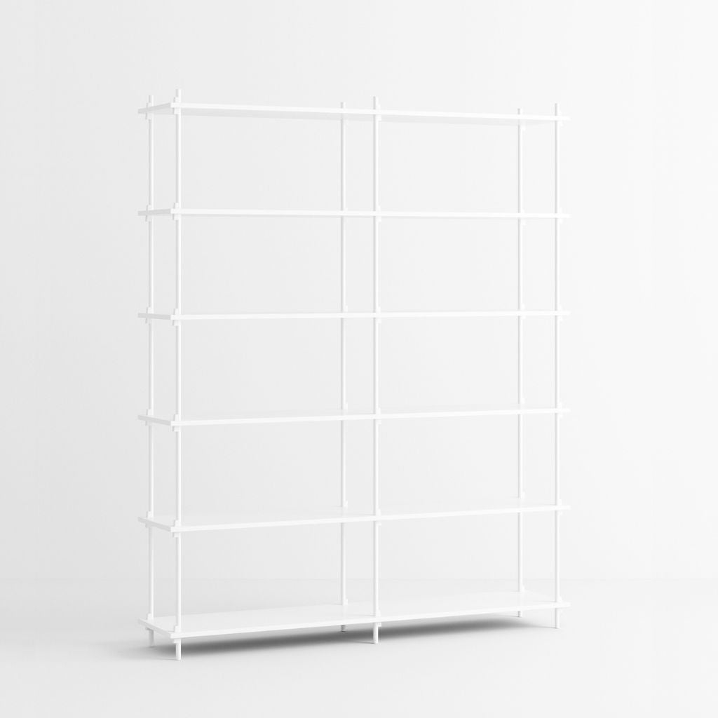 MOEBE Regalsystem H200 x B162 – Weiß
