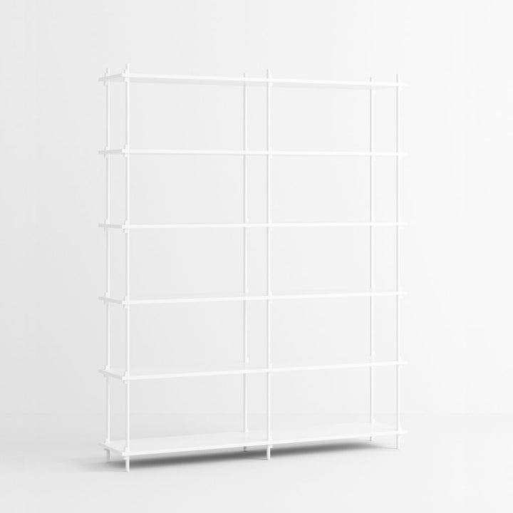 MOEBE Regalsystem H200 x B162 – Weiß