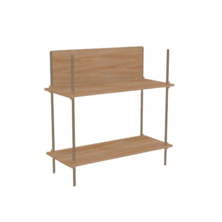 MOEBE Regal H85 x B85 – Geöltes Eichenholz / Warm Grey