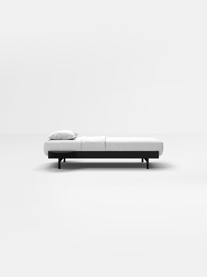 MOEBE Bett 90 cm Bettrahmen – Schwarz
