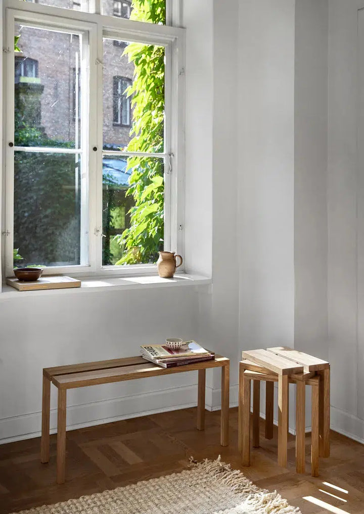 MOEBE Bænk Peg bench, Eg