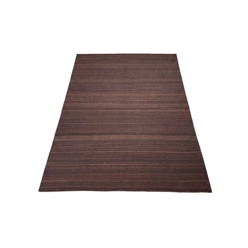 Massimo Kelim Striped Gulvtæppe 245 x 178, Dark Brown