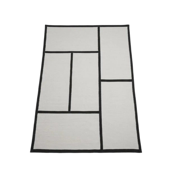 Massimo Squares Gulvtæppe 170 x 240, Beige/Black